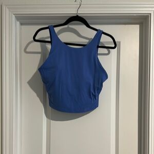 lululemon Blue Fitted Crop Tank Top